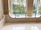brass shelf railing