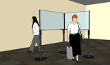 L Shape stanchion topper plexi shield