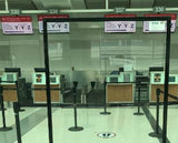 Black Movable Panels at Airport