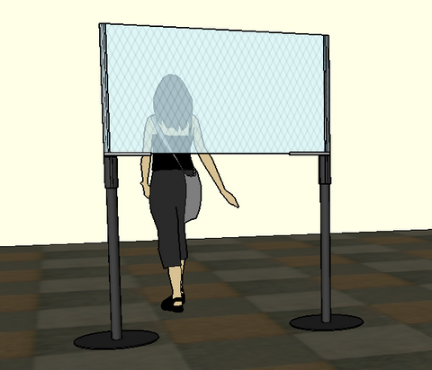 4 foot stanchion topper plexi shield