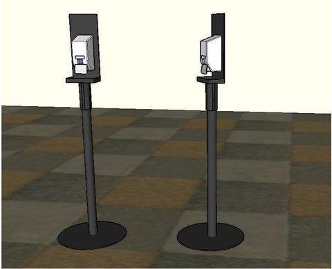 Free Standing Hand Sanitizer Stanchion