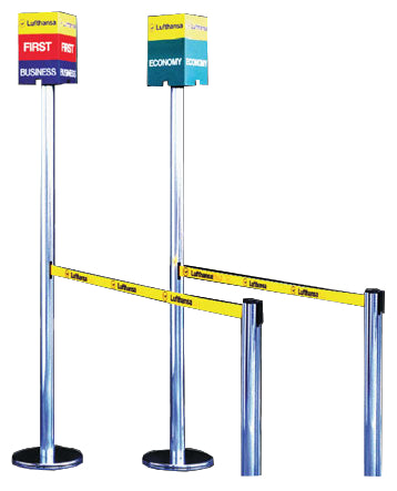 stanchion posts sign cube advertising