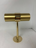 7018-20 8" Tall Brass Footrail Floor Mounted Bracket