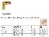 Part # 331 Flush Elbow Sharp 90 degrees