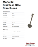 Stainless Steel Stanchion - Model M