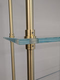 Ceiling Mounted Ultra Slim Brass Suspended Through Clear Glass