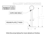 Custom 11" Foot rail bracket specification