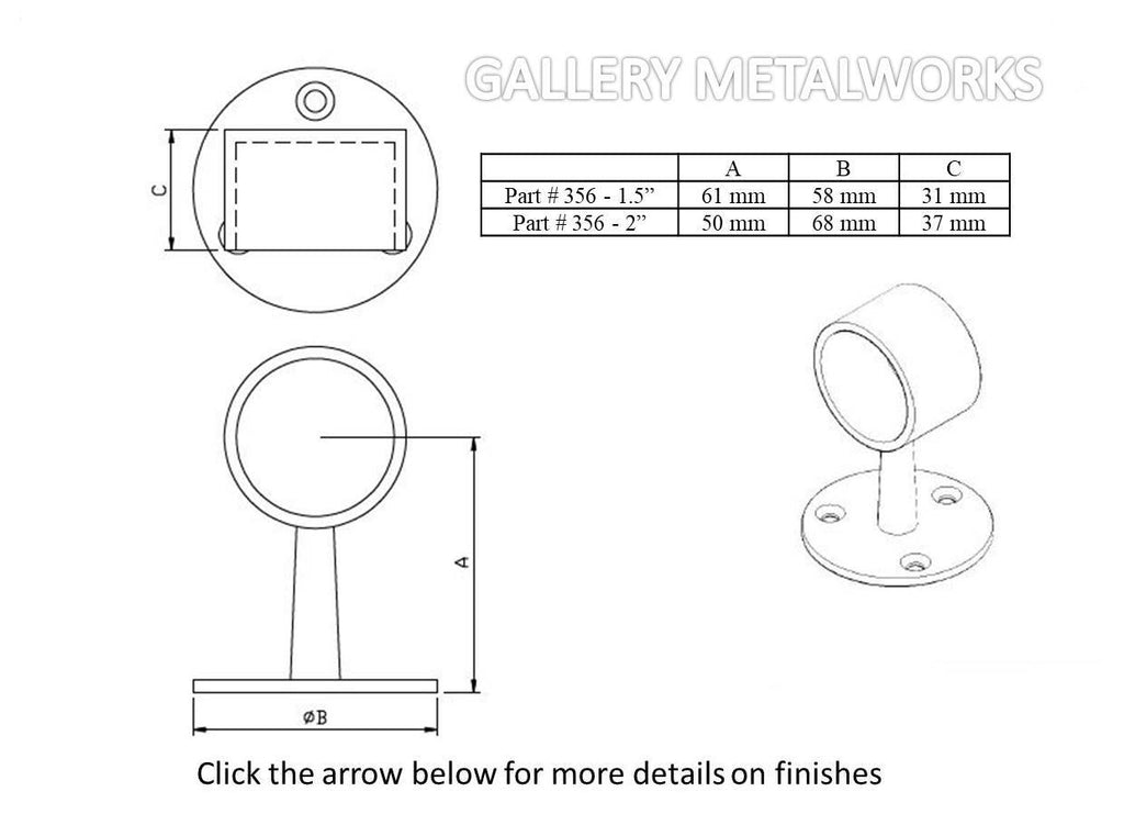 Flat End Post Short | Gallery Metal Works | Railing Systems – Gallery ...