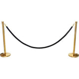 Brass Stanchion Post with Black rope