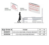 Double Wide Steel Cart Corral Sign Models