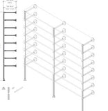 Counter & Wall mounted shelving unit drawing