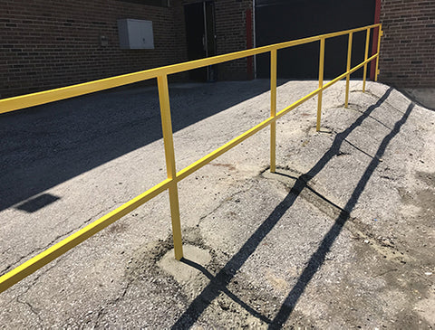 Red Metal Guard Railing Guard Rails – Gallery Metalworks