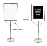 Plexi Glass shield & signage - convertible