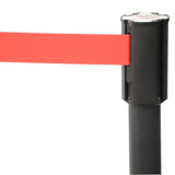 Black Retractable Stanchion with red belt
