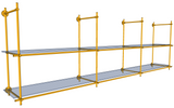 2 Tier Wall mounted shelving unit side view