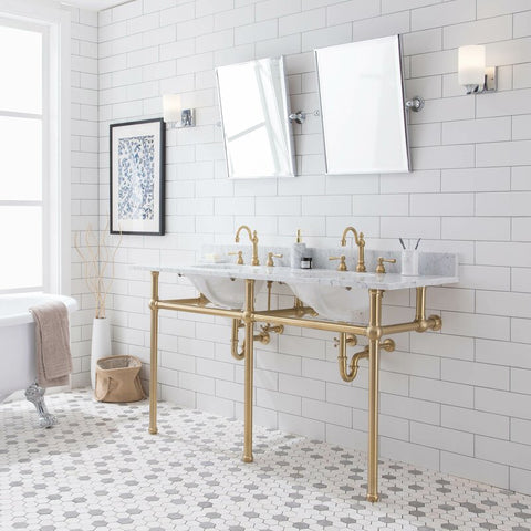 Brass Vanity Frames in Bathroom
